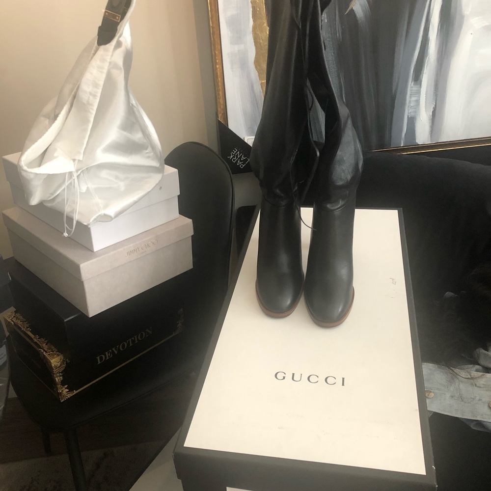 Gucci under the knee boots